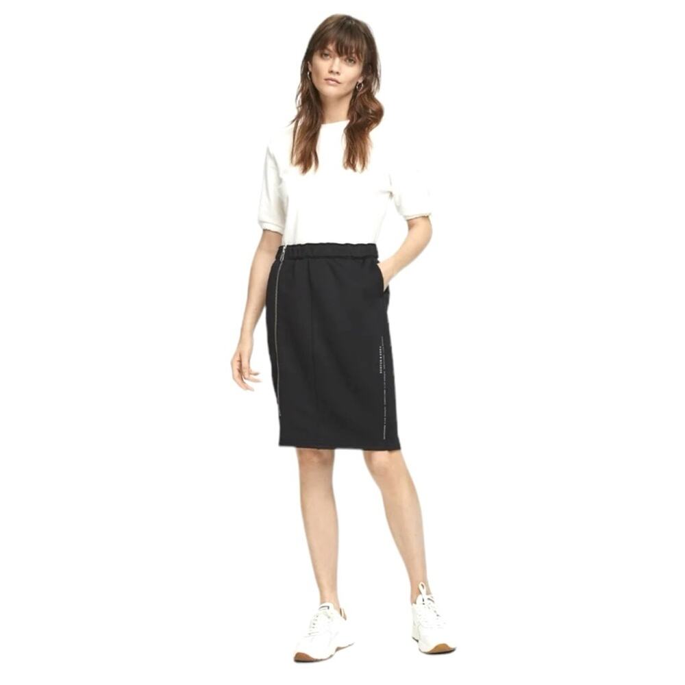 Scotch & Soda Side Zipper Sweat Skirt Black size XS